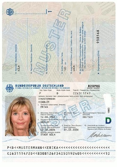 Muster Reisepass