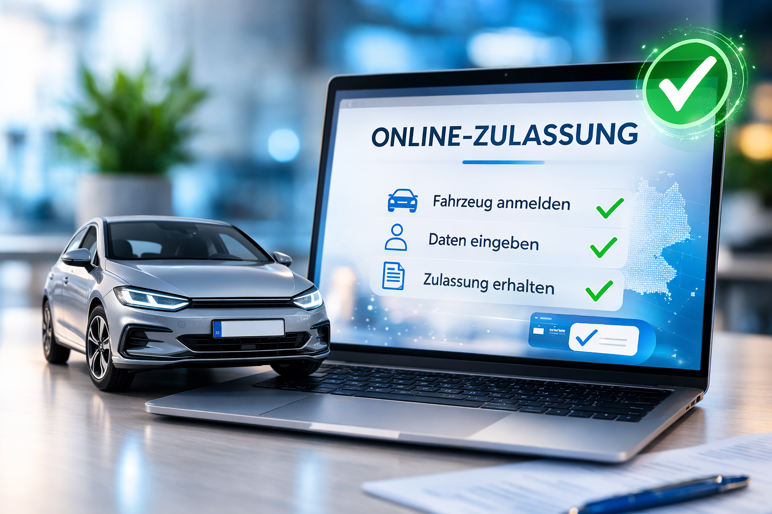 Mehr über den Artikel erfahren Digitale Zulassung statt Behördengang: So meldest du dein Fahrzeug komplett online an